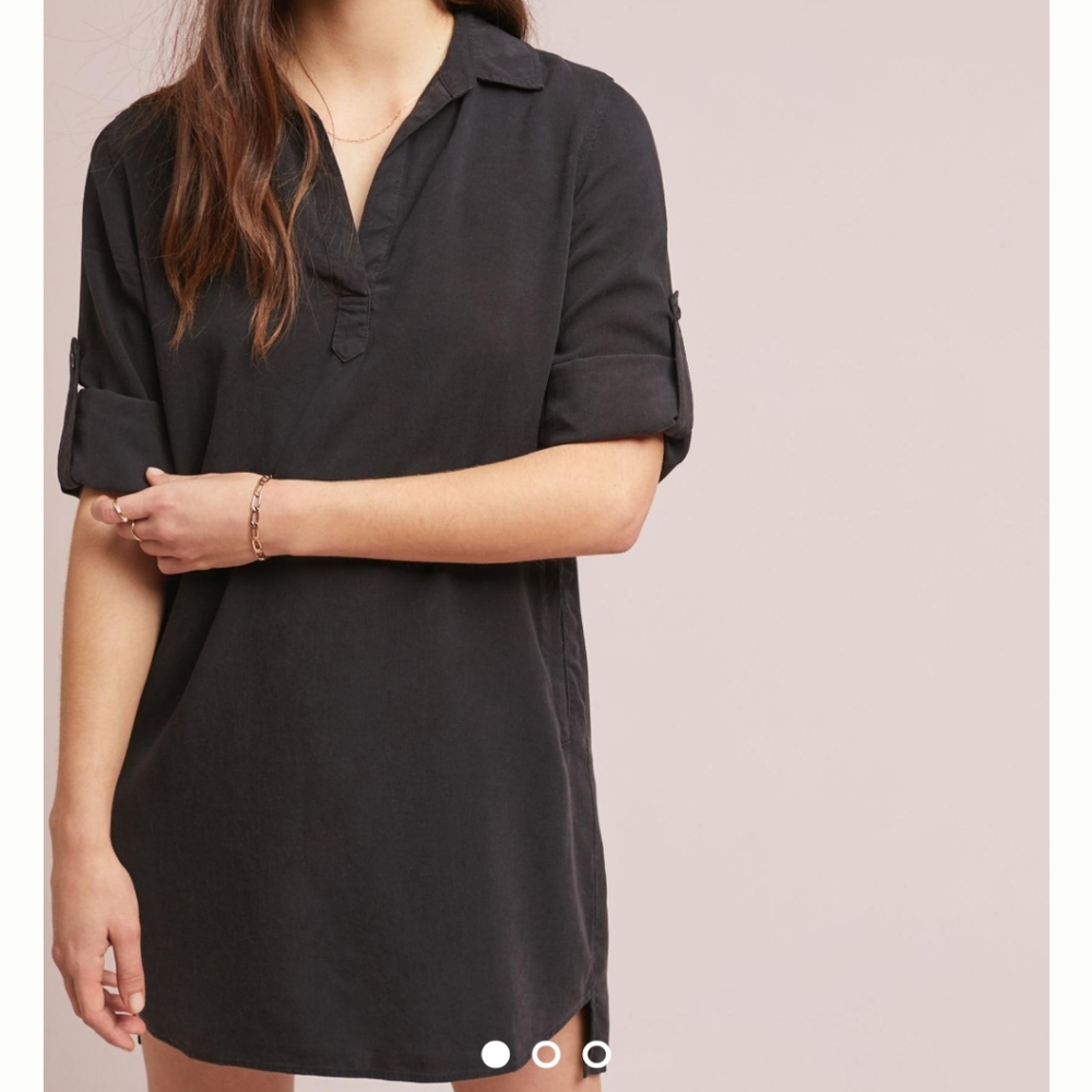 Anthropologie Cloth and Stone Chambray Mini Dress